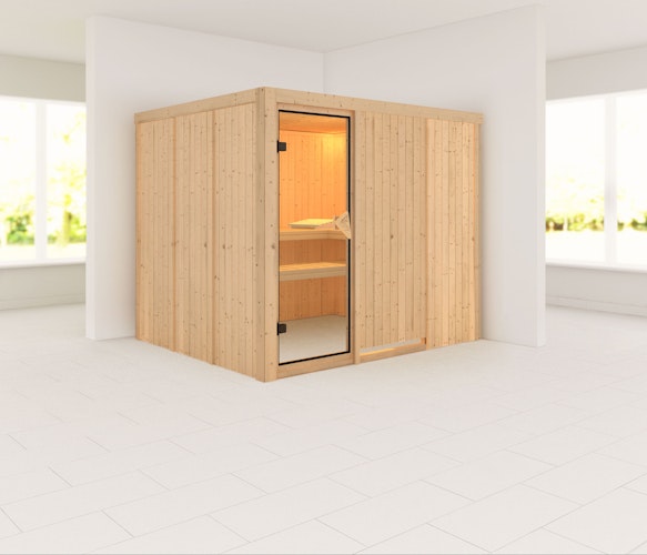 Karibu Sauna Gobin mit Fronteinstieg 68 mm