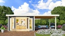 Vorschaubild Karibu Premium Gartenhaus Radeburg 3 - 40 mm (Homeoffice-Gartenhaus)