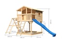 Vorschaubild Akubi Kinderspielhaus Kinderspielgerät Benjamin inkl. Wellenrutsche und Doppelschaukelanbau mit Klettergerüst und Netzrampe