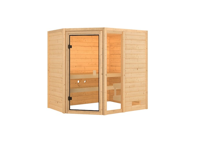 Karibu Woodfeeling Sauna Jada - 38 mm Massivholz Aktionssauna
