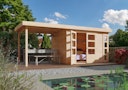 Vorschaubild Karibu Woodfeeling Gartenhaus Kerko 3/4/5/6 mit 280 cm Schleppdach - 19 mm