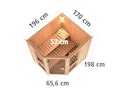Vorschaubild Karibu Amelia 1 - Sauna mit Eckeinstieg 68 mm
