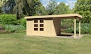 Vorschaubild Karibu Woodfeeling Gartenhaus Askola 2/3/3,5/4/5/6 mit 240 cm Schleppdach