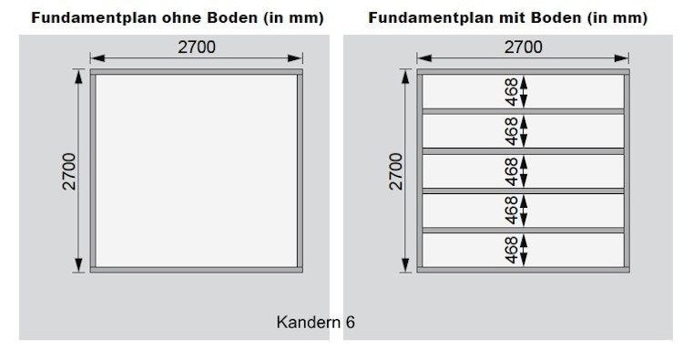 Karibu Woodfeeling Gartenhaus Kandern 6/7 mit 300 cm Schleppdach/Seiten- und Rückwand