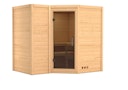 Vorschaubild Karibu Sauna Sahib 2-Massivholzsauna 38 mm -Eckeinstieg - Exklusivoptik