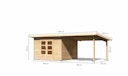 Vorschaubild Karibu Woodfeeling Gartenhaus Northeim 3 inkl. 300 cm Schleppdach/Seiten- und Rückwand