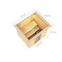 Vorschaubild Karibu Woodfeeling Sauna Adelina - 38 mm Massivholz Aktionssauna