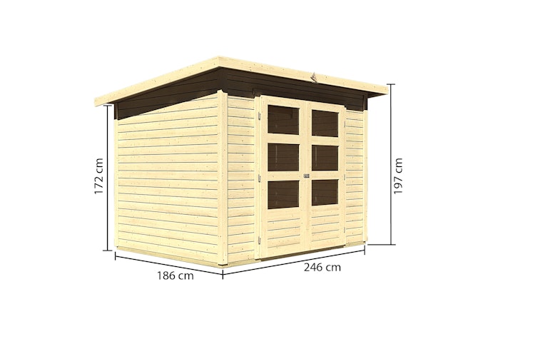 Karibu Woodfeeling Gartenhaus Stockach 2/3/4/5 - 19 mm