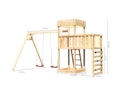 Vorschaubild Akubi Kinderspielturm Ritterburg Löwenherz inkl. Doppelschaukelanbau, Anbauplattform und Kletterwand