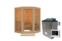 Vorschaubild Karibu Sauna Yuma - Massivholzsauna mit Eckeinstieg 38 mm