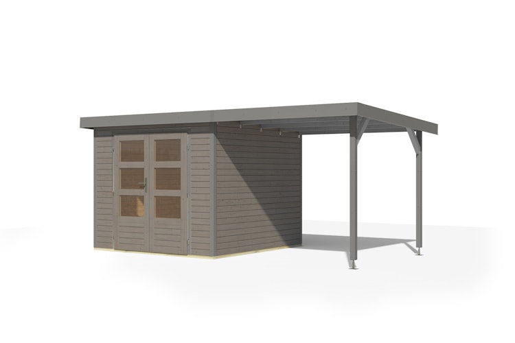 Karibu Metall-Holzgartenhaus Hybridhaus Jupiter A/B/C/D - 19 mm/0,5 mm