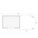 Karibu Woodfeeling Gartenhaus Kandern 6/6,5/7/9 mit 300 cm Schleppdach