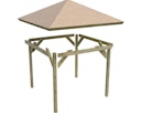 Vorschaubild Karibu 4-Eck Pavillon Bergen 1/2 kesseldruckimprägniert Sparset inkl. Dachschindeln