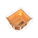 Vorschaubild Karibu Sauna Ainur 3 Superior mit Eckeinstieg 68 mm