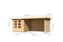 Vorschaubild Karibu Woodfeeling Gartenhaus Askola 2/3/3,5/4/5 m. 275 cm Schleppdach/Seiten- und Rückwand