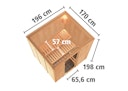 Vorschaubild Karibu Sauna Daria - 68 mm Systemsauna - 230 Volt Plug & Play