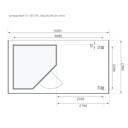 Vorschaubild Karibu Woodfeeling Gartenhaus Schwandorf 3/5 inkl. 275 cm Schleppdach - 19 mm