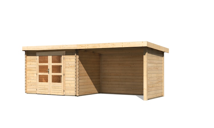 Karibu Woodfeeling Gartenhaus Bastrup 3 naturbelassen - 28 mm