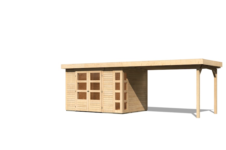 Karibu Woodfeeling Gartenhaus Kerko 3/4/5/6 mit 280 cm Schleppdach - 19 mm